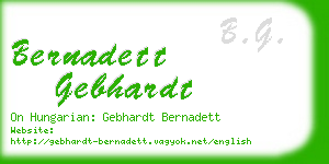 bernadett gebhardt business card